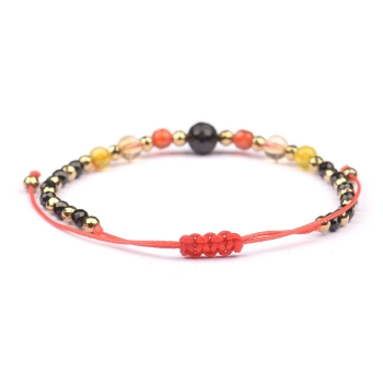 Bransoletka celebrytka TURMALIN + znak zodiaku BLIŹNIĘTA zodiak